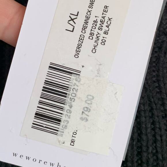 WeWoreWhat Sweater Large Black MWT - Picture 5 of 6